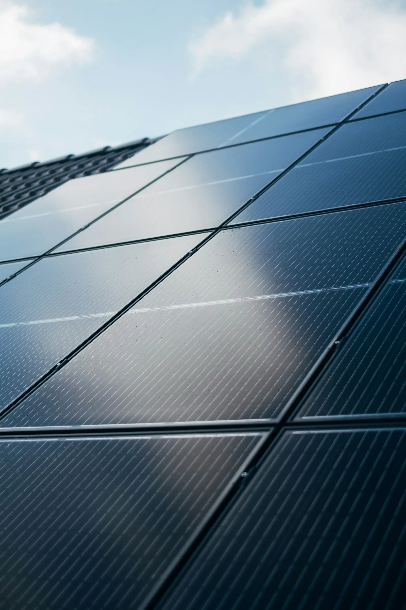 Close-up of a solar module